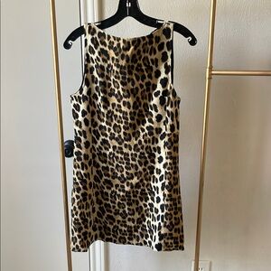 Zara Leopard Print Sleeveless Mini Dress